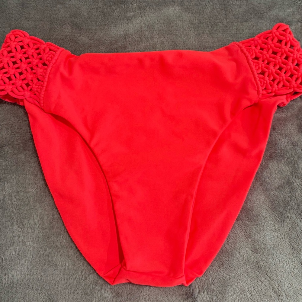 Mikoh Coral-Red Bikini Bottom